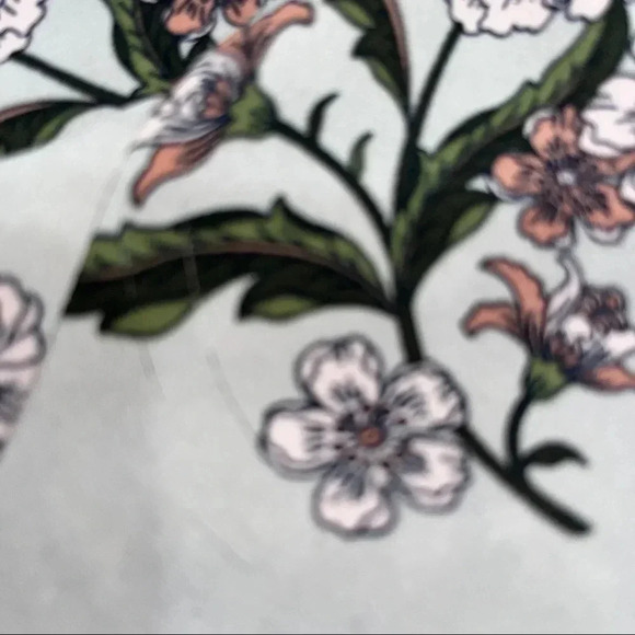 Loft Floral and micro floral ruffled v- neck polyester blouse - Picture 6 of 9